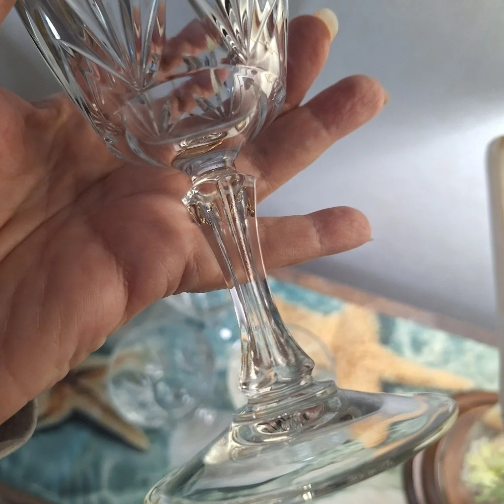 Crystal set of 4 wine water stems